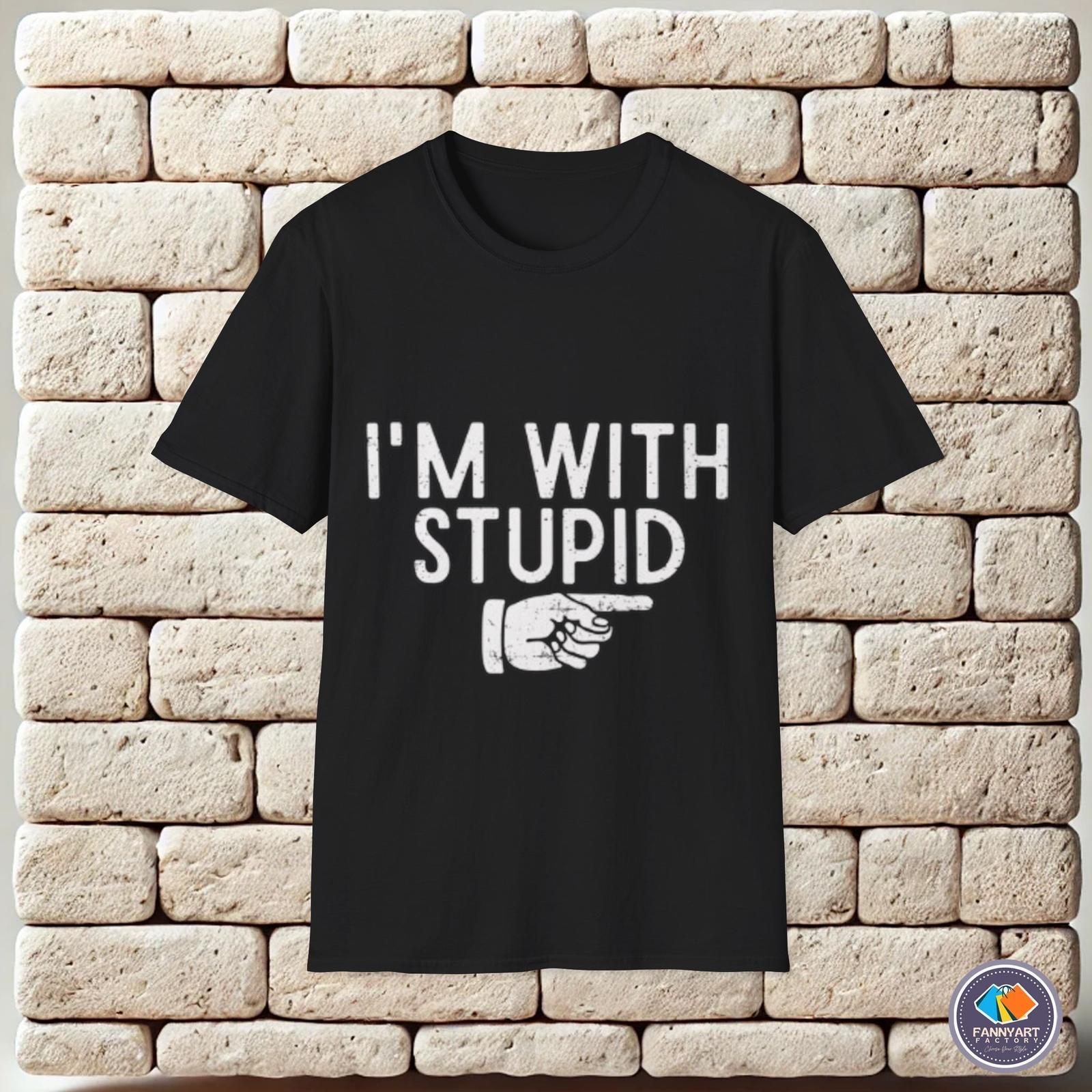 I m with stupid forefinger Unisex T-Shirt M