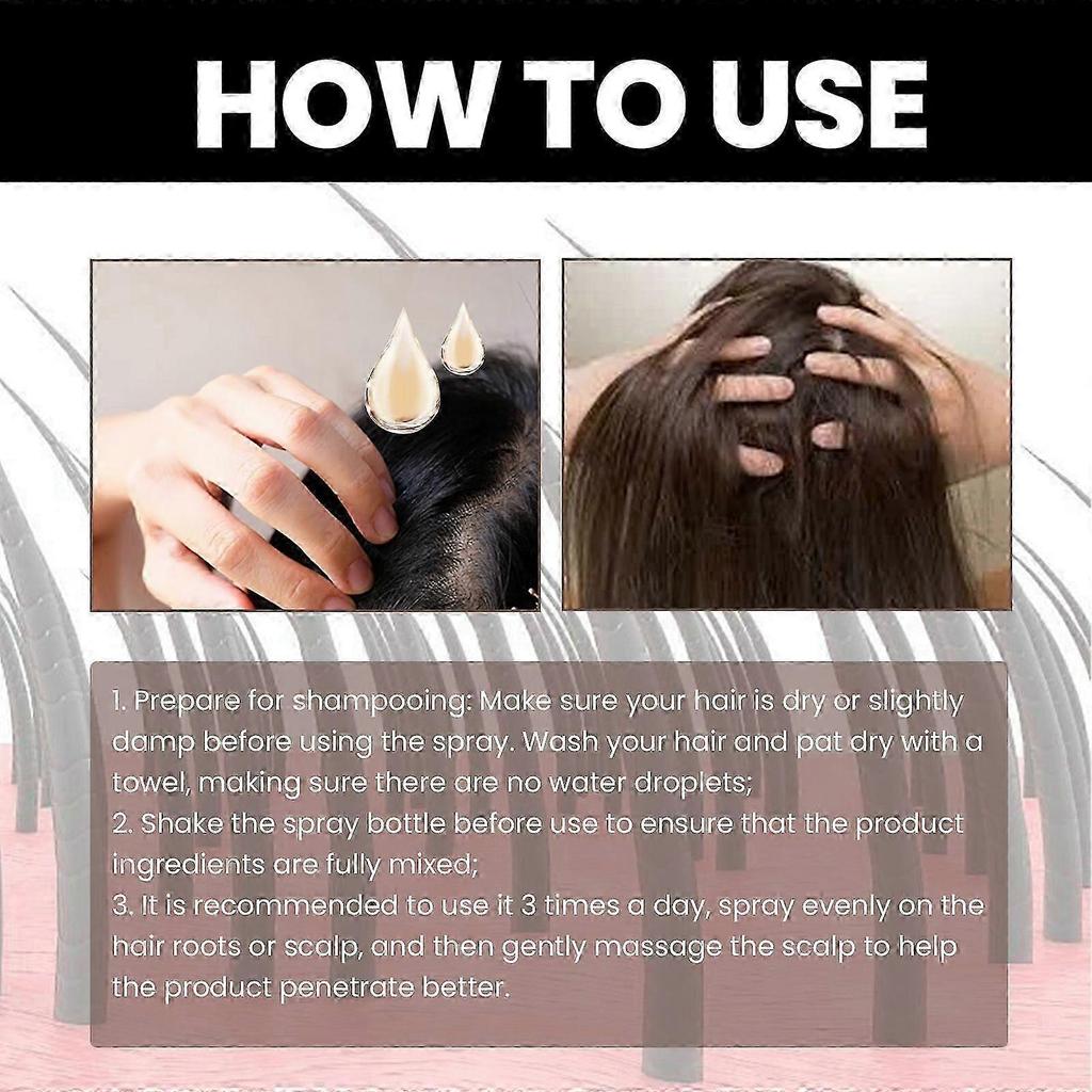 Revitalize Hair Growth & Scalp Health with Ginger & Ginseng Hair Boost Spray  Nourishing, Moisturizing, and Dandruff Reducing Hair Loss Prevention Sol