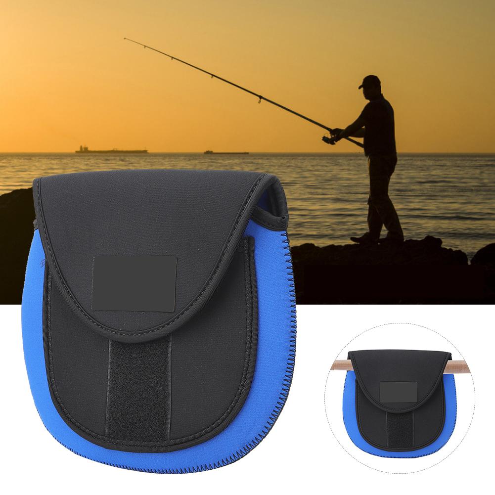 Angelrolle Tasche Spinning Angelrolle Schutzhülle Tasche Angeltaschen BG Y101(Blau L )