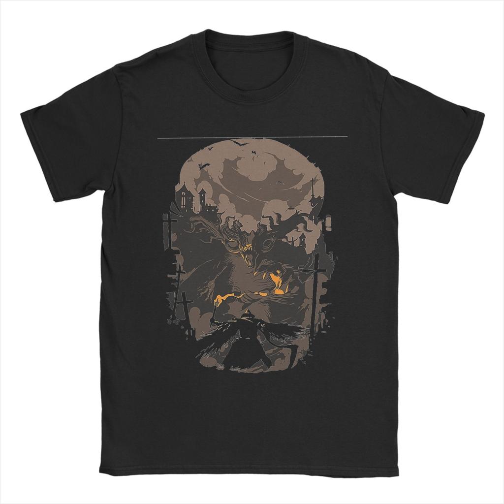 Unisex s Bloodbornes Dark Souls T Shirts Pure Cotton Clothing Vintage Short Sleeve Crewneck Tees Summer TShirt