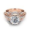 Fashion 14-Karat Rose Gold Plated With Diamonds, Women'S Ring