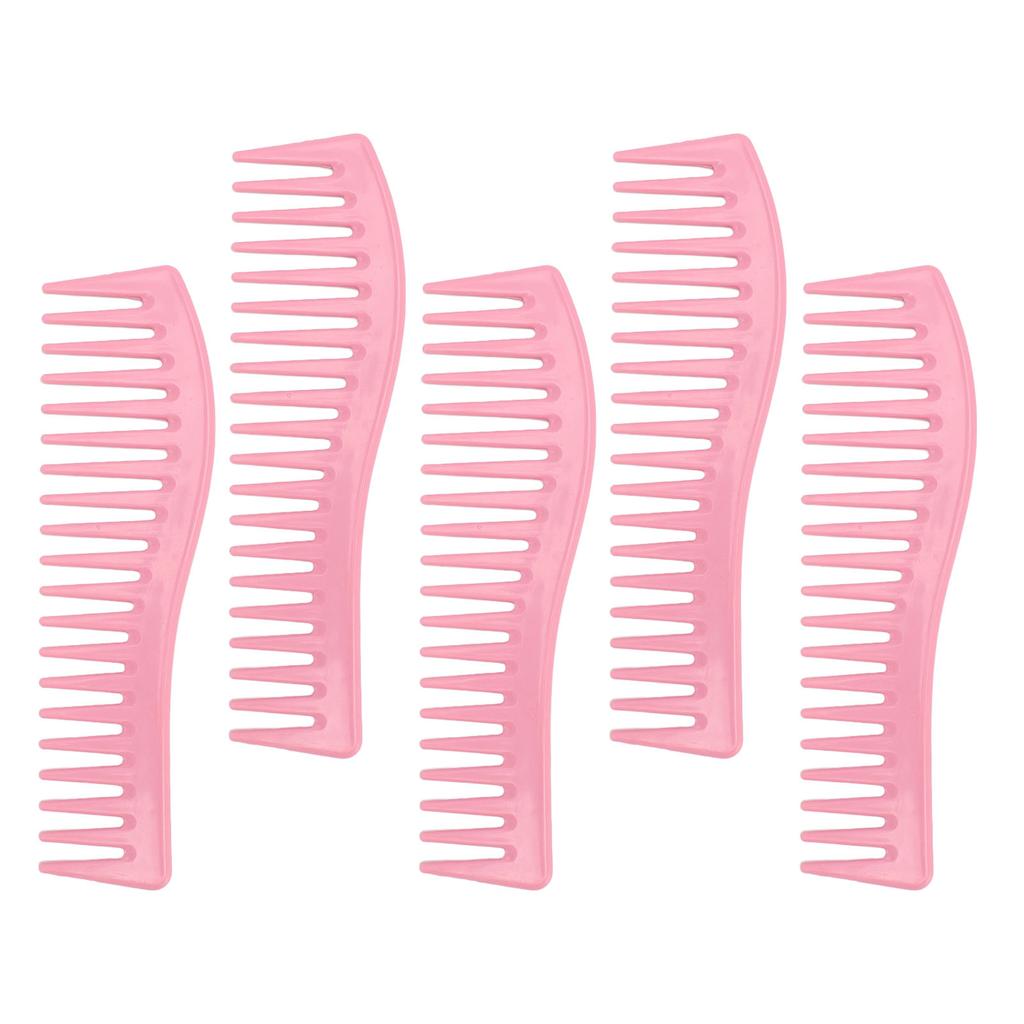 10-teiliger Kamm mit breiten Zähnen für langes Haar, zum Entwirren, Styling, Friseurwerkzeug, Macaron-Farbe