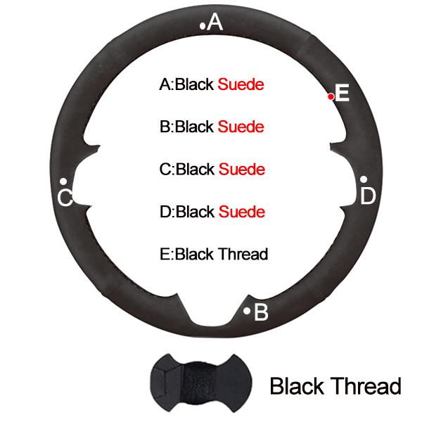 Hand Sewing Car Steering Wheel Cover Suede Cow Leather For Mercedes-Benz A-Class W177 C-Class W205 E-Class W213 S-Class W222 GLC