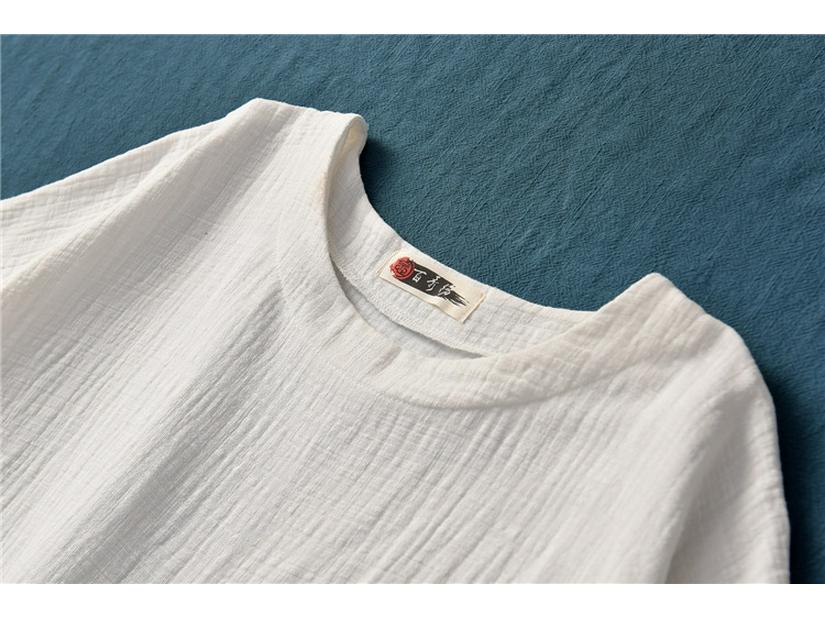 Bamboo Joint Batwing Sleeve Long Robe Dress - Spring/Summer National Style