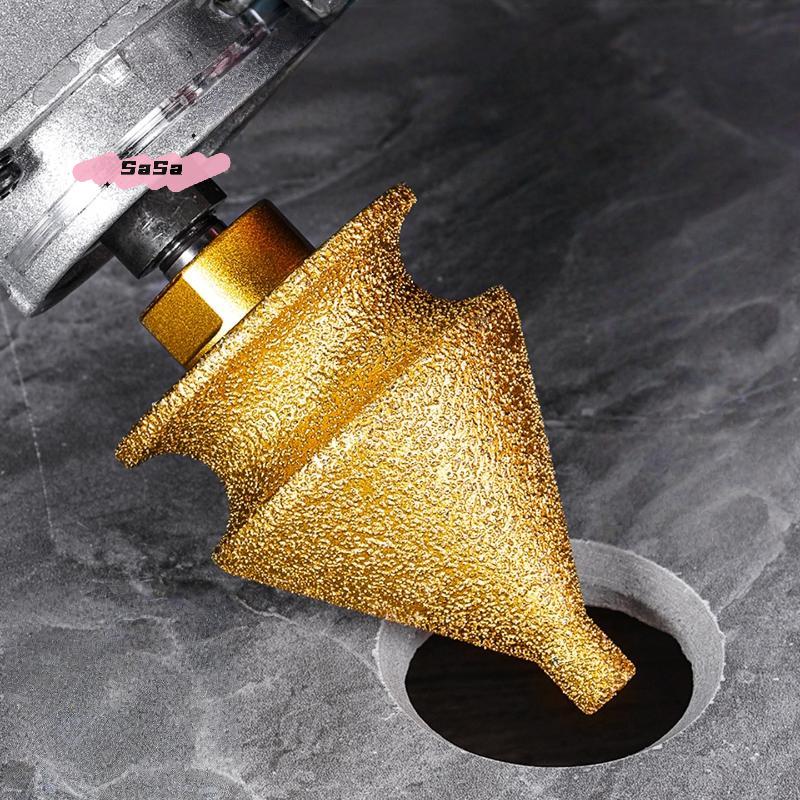 S-1Pc Wear-resistant New Design Grinding Wheel Round Shape Enlarged Hole Opener Granite Cutting M10 Adamas Chamfer Drill Bit