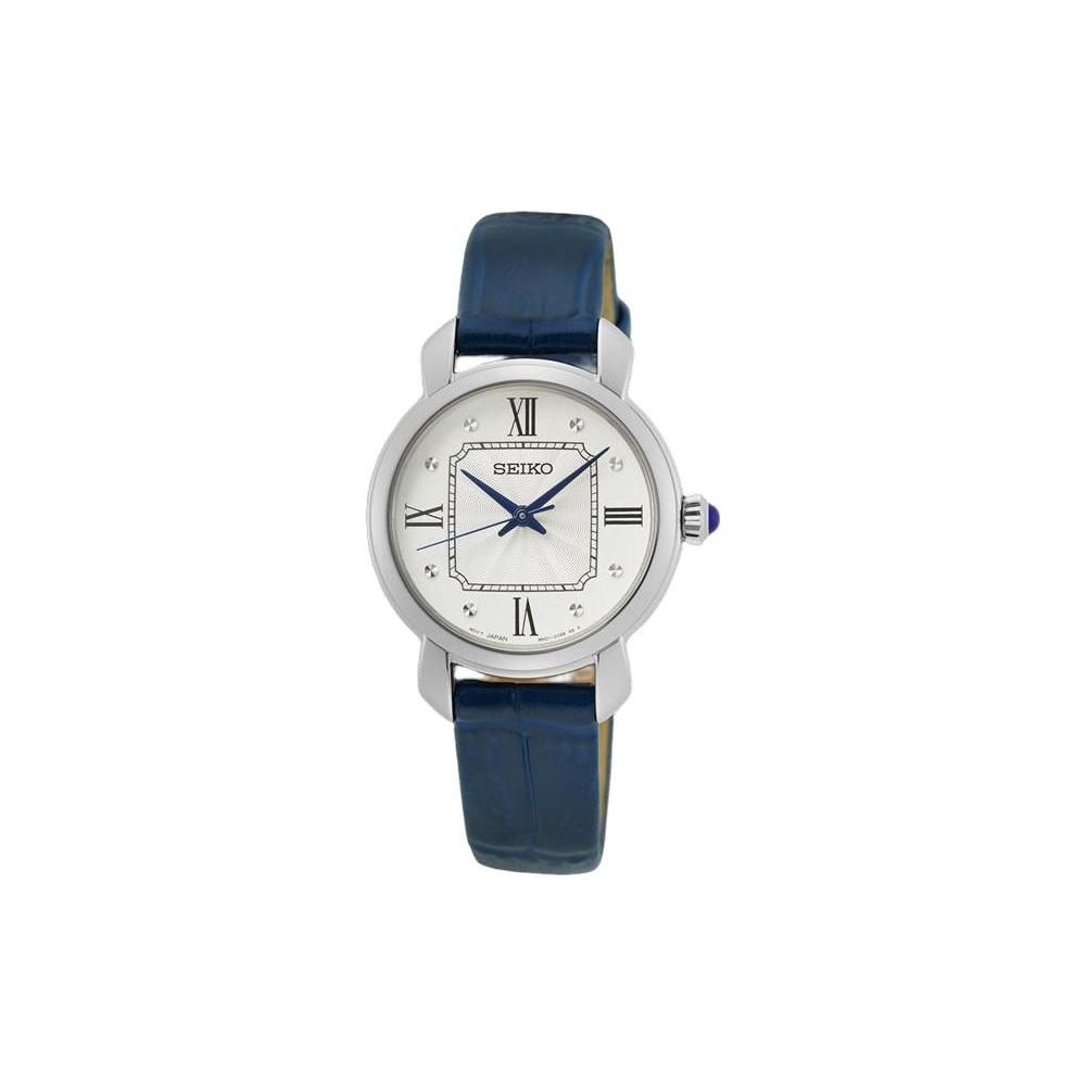 SEIKO Quartz Movement Leather Strap Watch 29.9mm Women s Watch White Dial SUR497P2 SUR497P2 White Dial