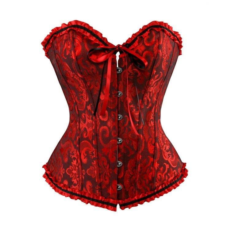 Body Corset Grande Taille Sans Bretelles à Lacets avec Serre-Taille Vintage - Sous-vêtements Robe de Mariée Femme