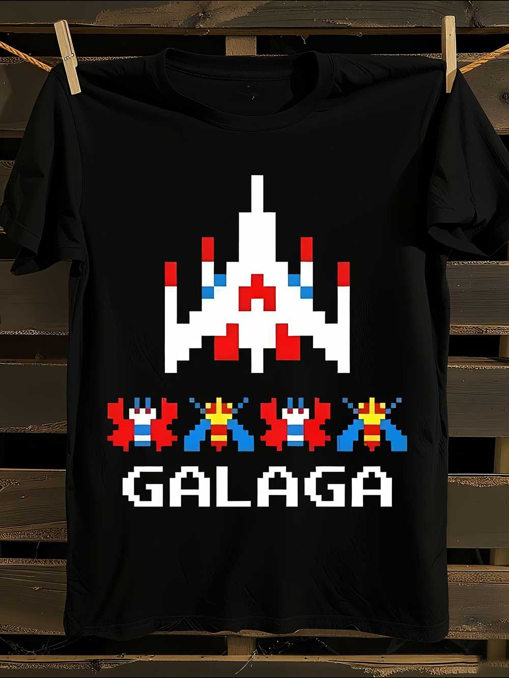 

Galaga Arcade Game Retro T-Shirt S