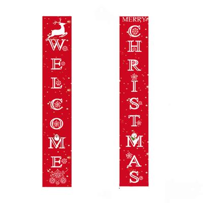 Frohe Weihnachten Banner Flagge Türhänger Verandazeichen Partydeko Weihnachtsornament