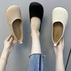 Módní Dámské Slip on Kožené mokasíny Jaro Podzim Módní Baletní Boty Dámské Ležérní Obuv s kulatou špičkou Roztomilé Ploché Nurse Boty Tenisky