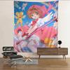 Card Captor Sakura Anime Colorful Tapestry Wall Hanging Bohemian Wall Tapestries Mandala Wall Art Decor