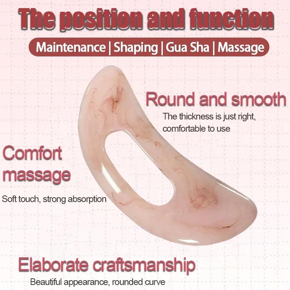 Gua Sha Massage Tool with Handle Resin Massager Scraping Board for Body Shaping Muscle Neck Back Face Gua Sha Massage Tool Body
