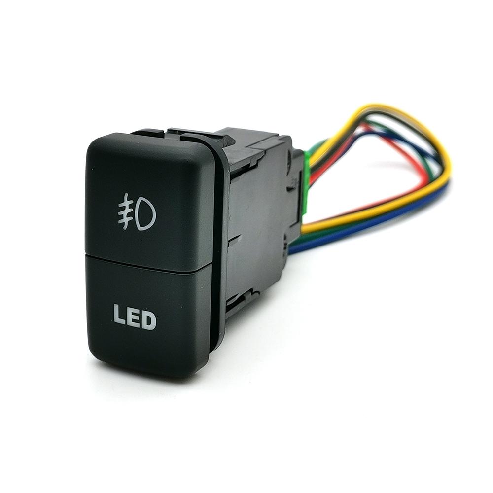 1PC Dual Switch DRL LED Light Power Switch Front Fog Lamp Switch Button For FJ Land Cruiser Prado 120 LC100 Switches4