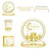 24 Guests Eid Mubarak Disposable Tableware Ramadan Kareem Party Supplies  Eid Mubarak