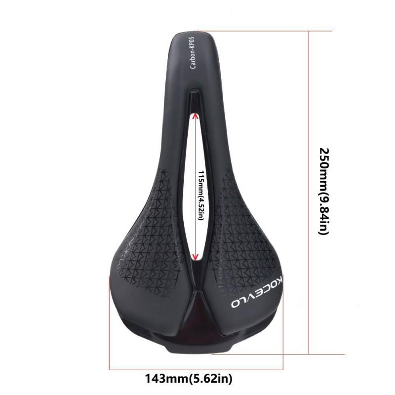 Ultra Lightweight Carbon Rail Bicycle Saddle Road Mountain Bikes Comfortable Hollow Design Leather Top