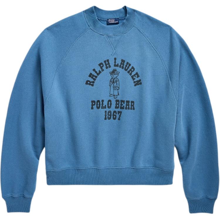 

Polo Ralph Lauren FW24 Letter Logo Print Crew Neck Свободный крой Длинный рукав Толстовка Женская толстовка Синий WMPOKNINFB20703-400 XS