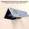For vivo X Fold3 Case Woven Texture PU Leather Phone Cover with Transparent Matte Frame