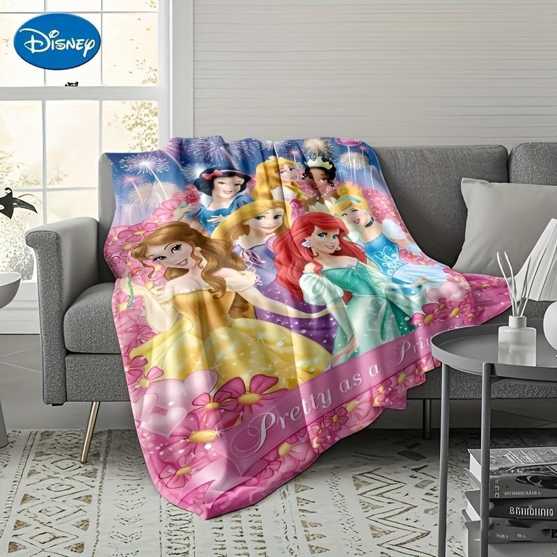 Die Disney Prinzessinnen Themen Decke Superweich mit Niedlichen Cartoon-Drucken Bequem Familie Reisen Sofas Betten Geschenk Prinzessinnen-Fans