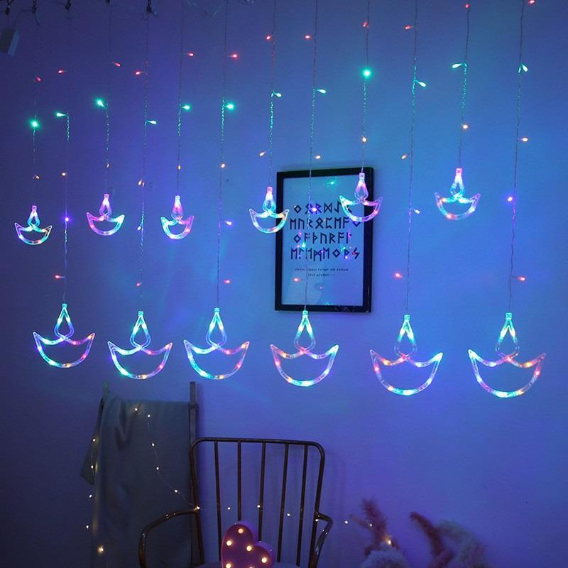 Solar LED Star Curtain Lights for Windows and Courtyard Decor