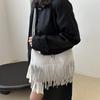 Fringe Bag, Vintage Matte Handbag, Large Capacity, New Design, Fashionable Commuter Crossbody Bag, Casual and Versatile Women's Handbag