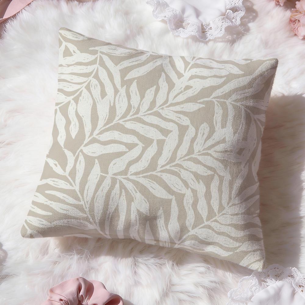 Feather Pattern Cushion Cover Premium Comfort Reversible Pillow Cove Two In One Design for Any Room Car Interior