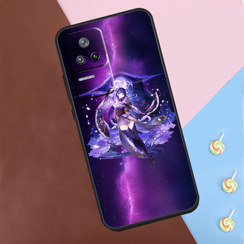 Raiden Shogun Genshin Impact Case For Xiaomi 13T Pro 14 12T 11T 12 13 Lite POCO F5 X3 X4 X5 X6 Pro M6 F3 F4 M5s Cover