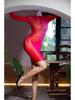 Large Silky Black Suspender Skirt Lingerie: Sexy Silk Pajamas & Stockings for Women