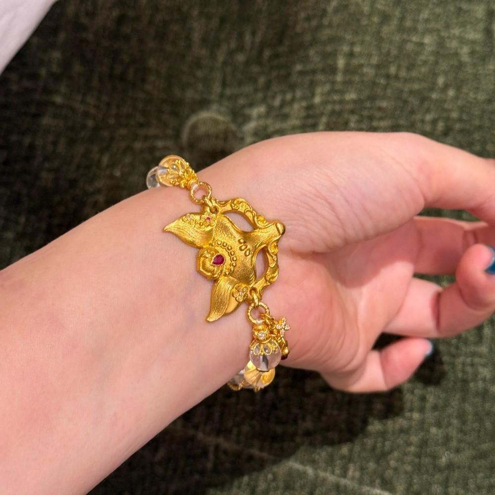 Elegant Chinese Style Necklace Zinc Zinc Alloy Handmade Bead Bracelet Vixen Mask Bracelet  Gift
