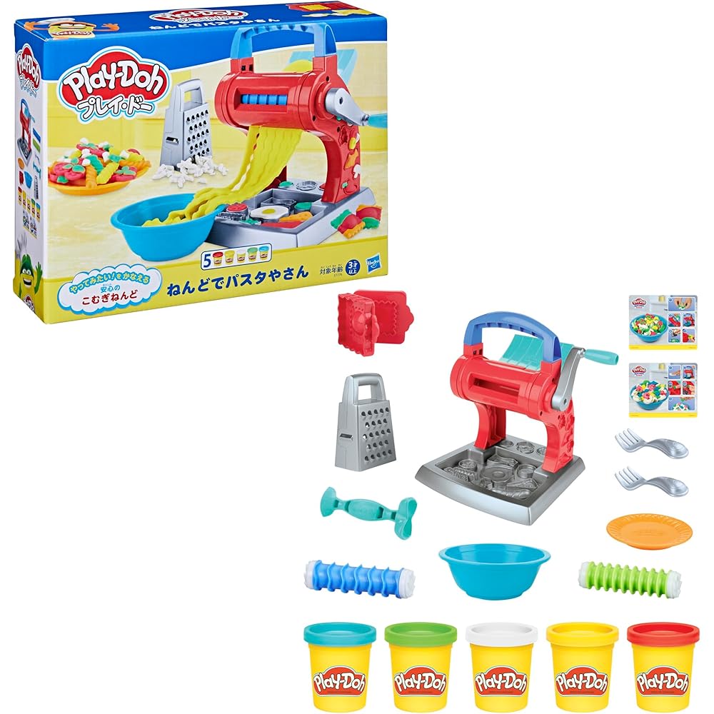 

Hasbro Play-Doh Pasta Shop Playset with 5 Modeling Clay Packs for Ages 3 and Up