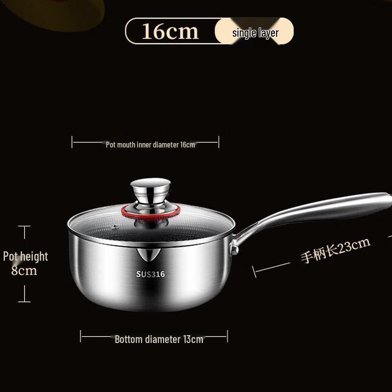 Lilang 316 Stainless Steel Honeycomb Yukihira Pot