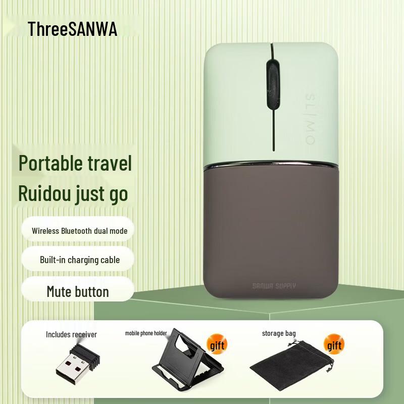 Mini Mouse Wireless Portatile a Doppia Modalità Sanwa
