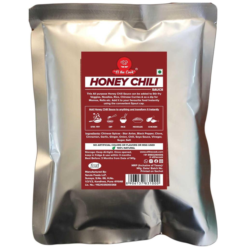 EL The Cook Honey Chili Sauce | Bulk 1 Kg Pack for Restaurants & Cloud Kitchens | For Stir Fry, Dipping & Cooking | Honey Chili Potato, Chicken,