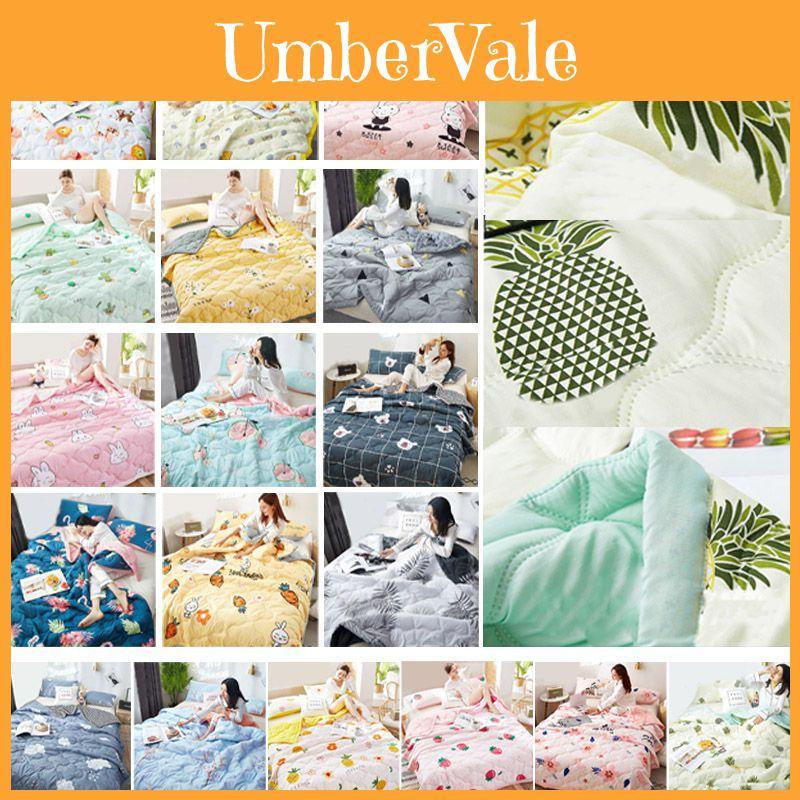 Breathable Cotton Blend Summer Quilt Lightweight Duvet For All Seasons Comfort