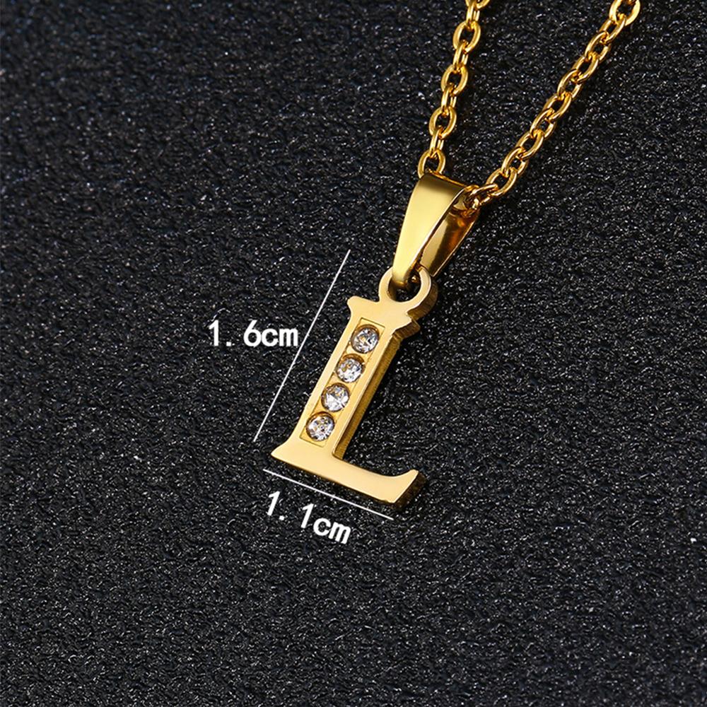 Initial A-Z Letter Name Pendant Female Gold Color Stainless Steel Small Alphabet Necklace For Women Jewelry Birthday Gift 2025