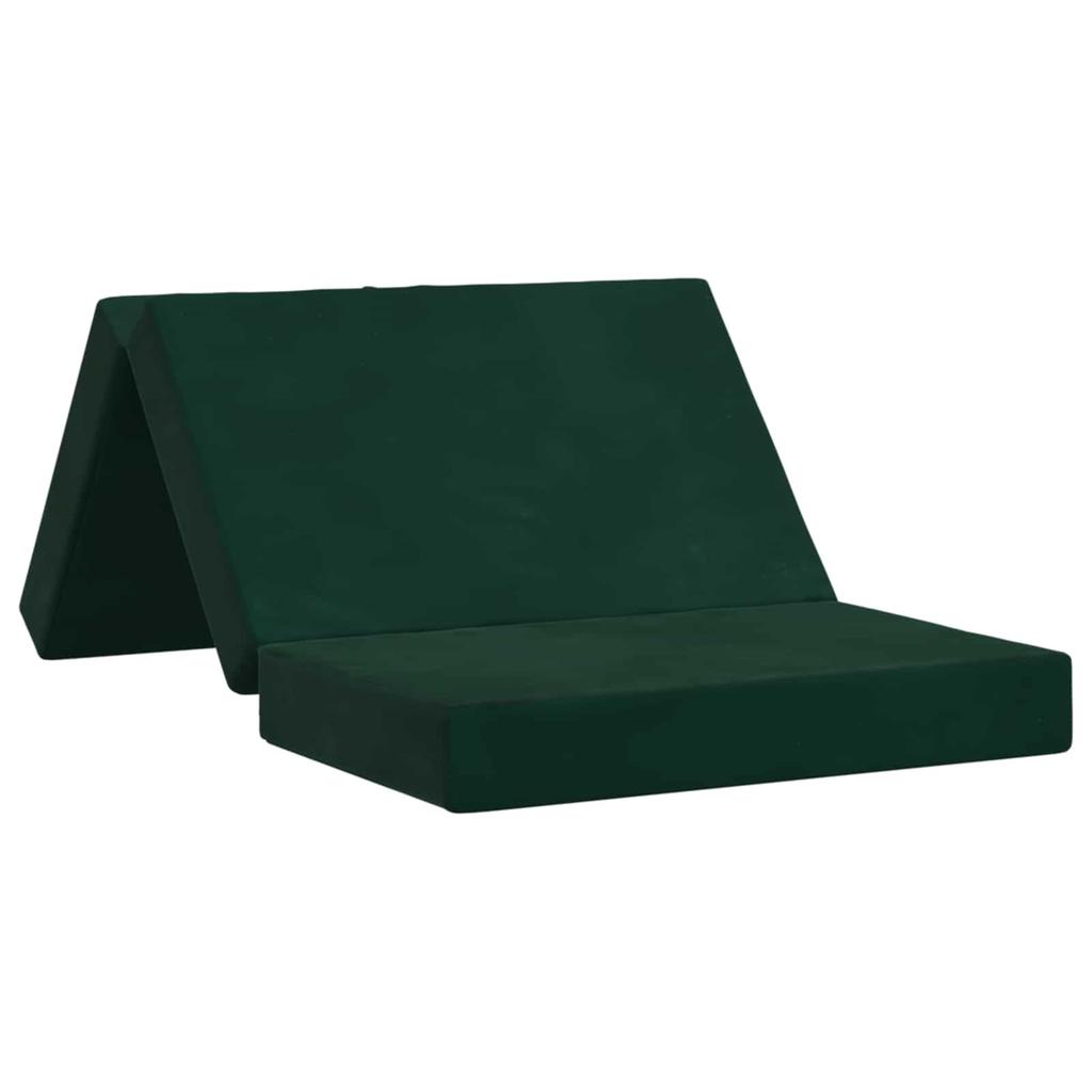 Folding Sofa Bed 80 x 67 x 45 cm Dark Green