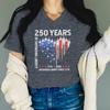 Fourth of July Shirt for Women 250th America Anniversary TShirt USA Flag Heart Design Graphic Tee Top Gift T-shirts