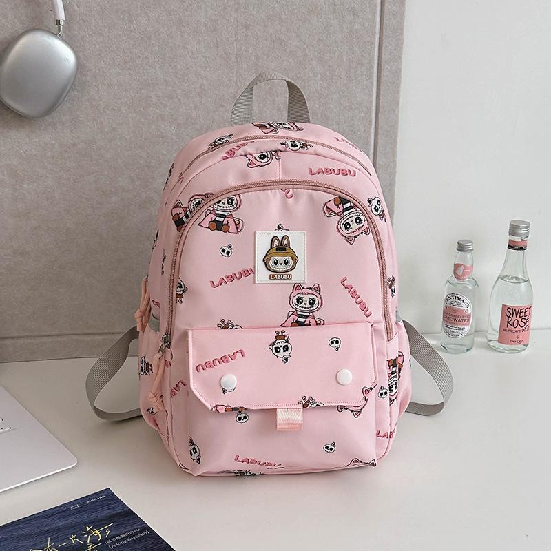 

School bag Cartoon Rab backpack School bag Primary school students Large capacity backpack Cute bag for junior high school students рожевий
