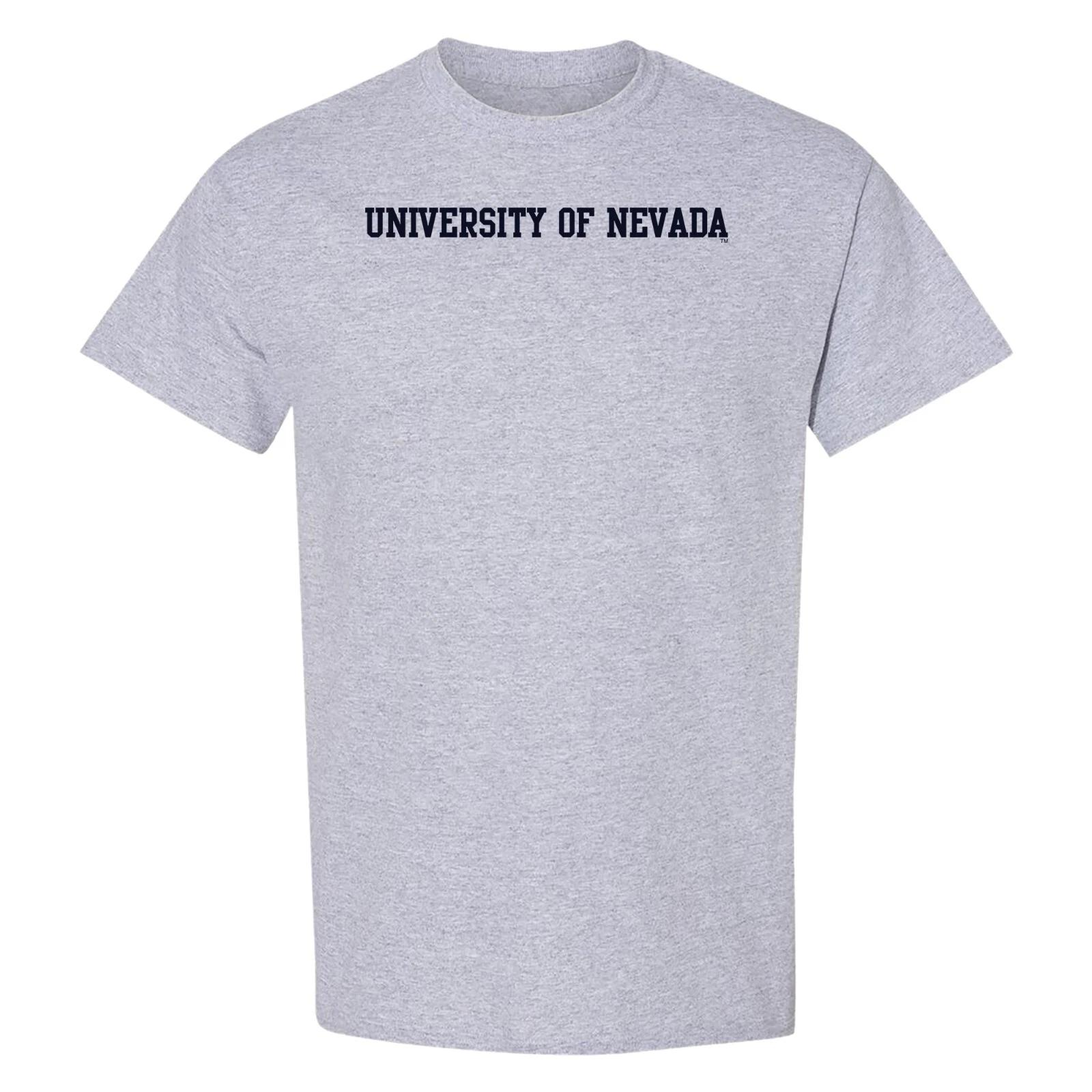 University of Nevada Wolf Pack Basic Block T-Shirt - Sport Grey 4XL
