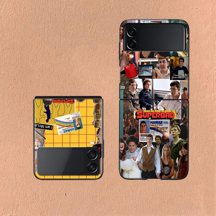 Mclovin SuperbadZ Phone Case For Samsung Z Flip 6 7 5G Galaxy Z Flip 5 4 3 5G Cases Shockproof Hard Cover TPU