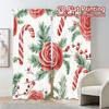 2pcs,Curtains Christmas Tree Candy Swirl Berries (3) Print Modern Curtains Versatile Polyester Fabric Curtains Holiday