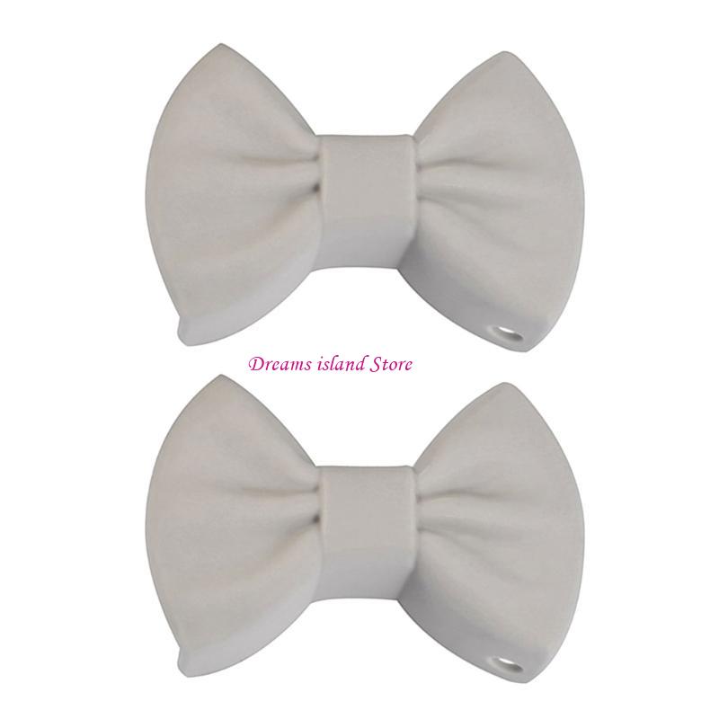 2 Pack Convenient Silicone Finger Protector Oven Gloves Silicone Bowknot Clip Heat Insulation Clip for Kitchen Safety HX6C