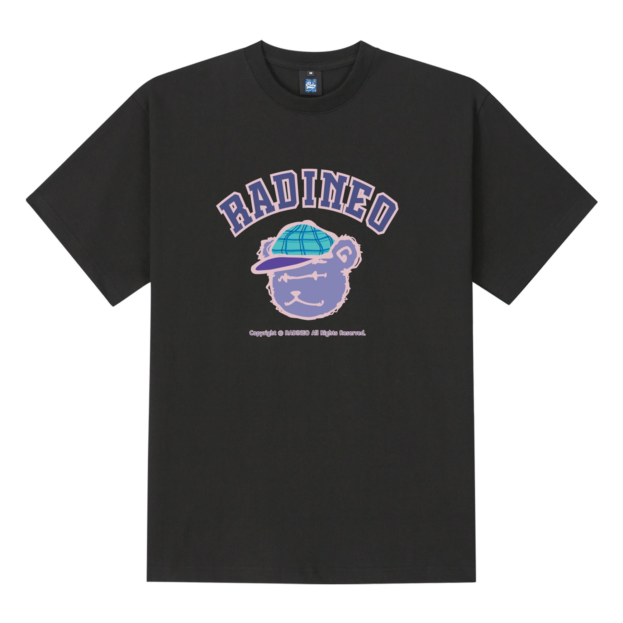 Radineo Purple Bear Black Short Sleeve T-Shirt M