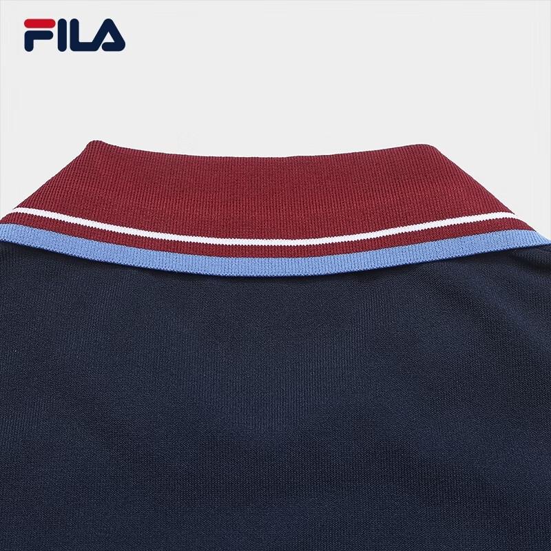 FILA Women's Color-Block Knitted Short Sleeve Top