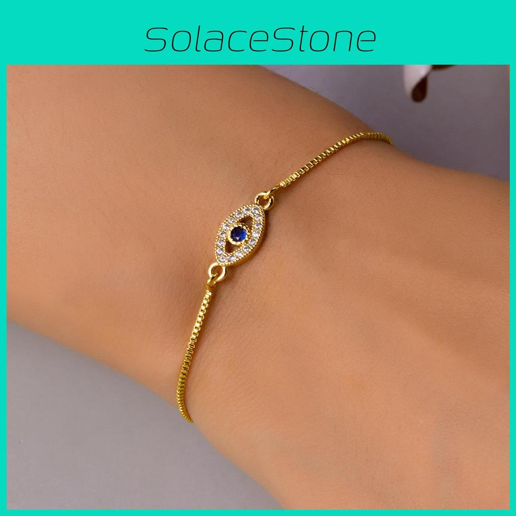 Mode Zugarmband mit blauem Augen-Design und Strassdekor für Männer Frauen Sommer