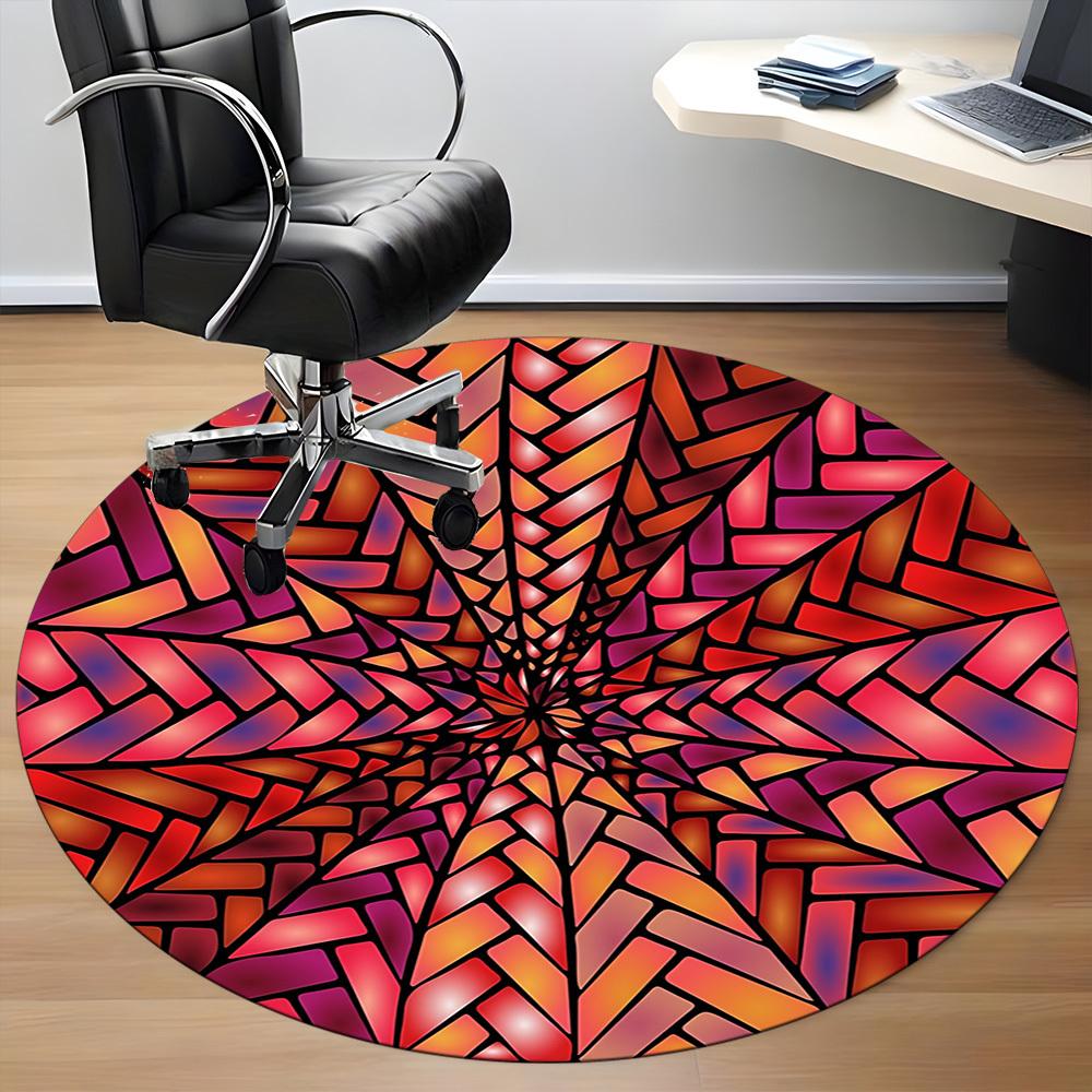 

1pc Stained Glass Star Chair Carpet for Office, Non-slip, Soft and Durable Office Rug for Decoration, Perfect for Office yy251229126 80cm by 80cm