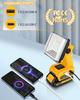 15W 2000LM Cordless LED Work Light Portable Floodlight for Dewalt 20V 60V Batteries with USB Charging Port for Job Sites Camping