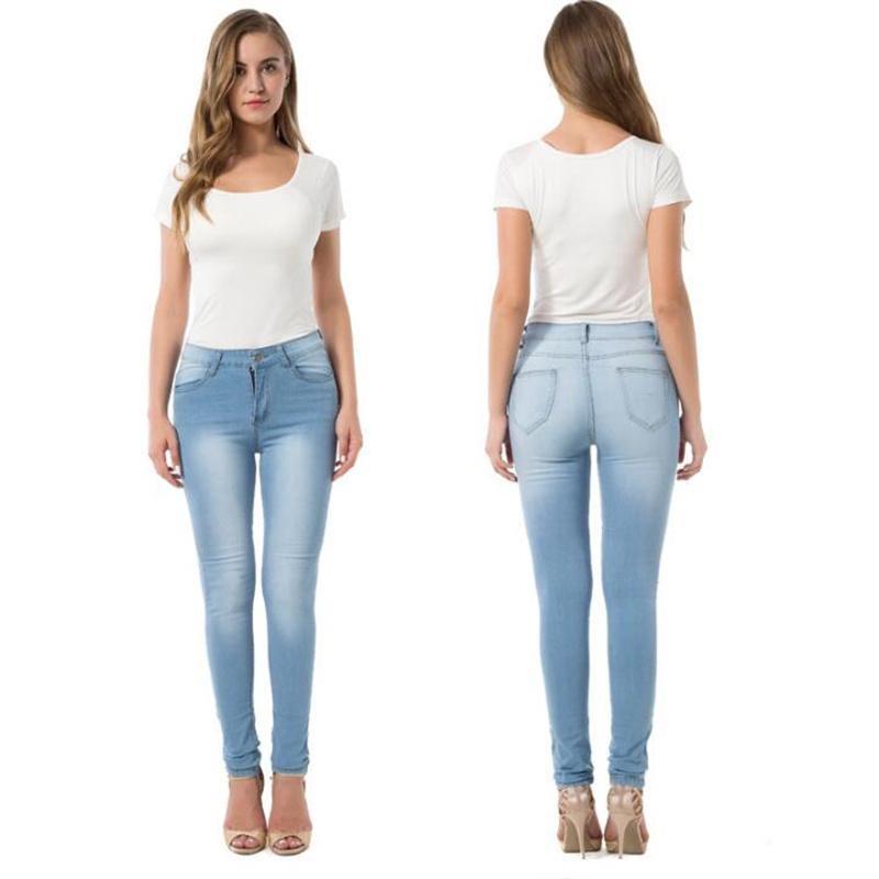 European and American Fashion Slim Fit Elastic Denim Women's Leggings