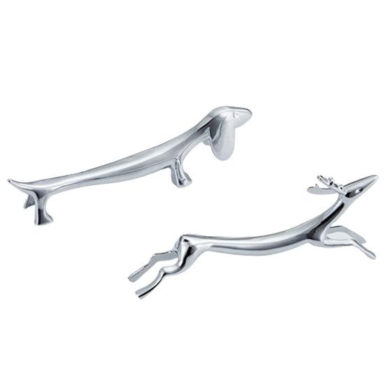 Chopsticks Rest Eye-catching Resuable Zinc Alloy Cute Dog Deer Shaped Chopsticks Rest for Kitchen
