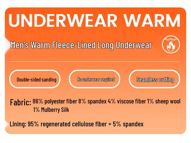 Men's Extra Thick Double-Sided Flannel Fleece Lined Antibacterial Warm Knit Pants