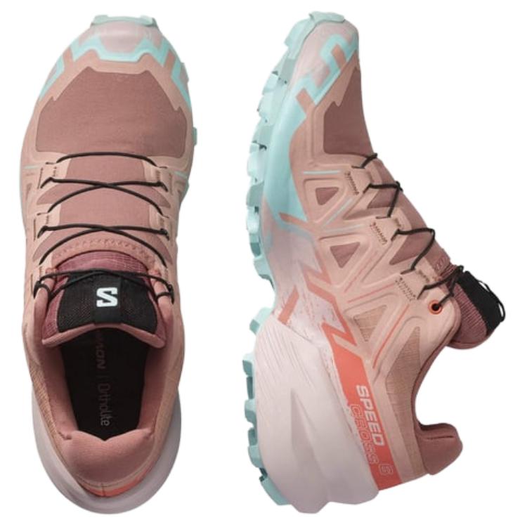 SALOMON Speedcross 6 Mahogany Rose Women Sneakers Pink Hushed-Violet Iced-Aqua L47766500